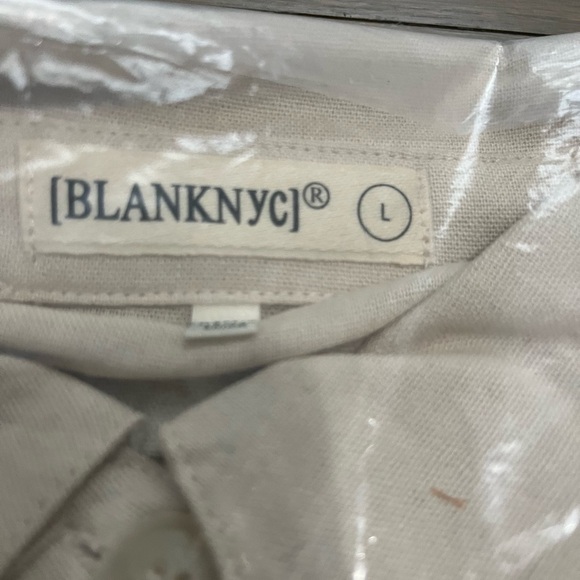 BlankNyc Linen Blend Pant Jumpsuit in Sand Bath Khaki. Large. New in pac… - Picture 4 of 6